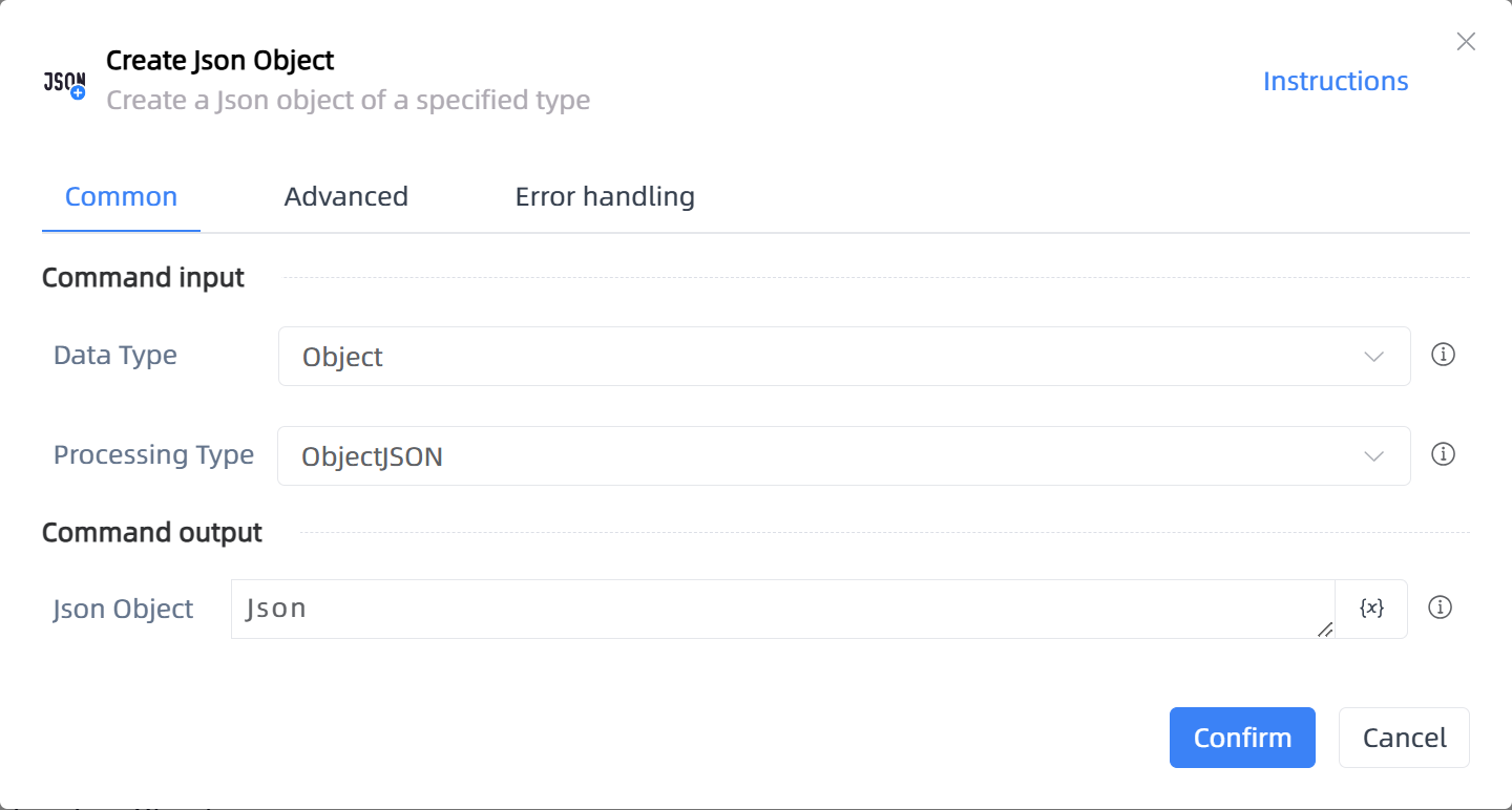 Create Json Object