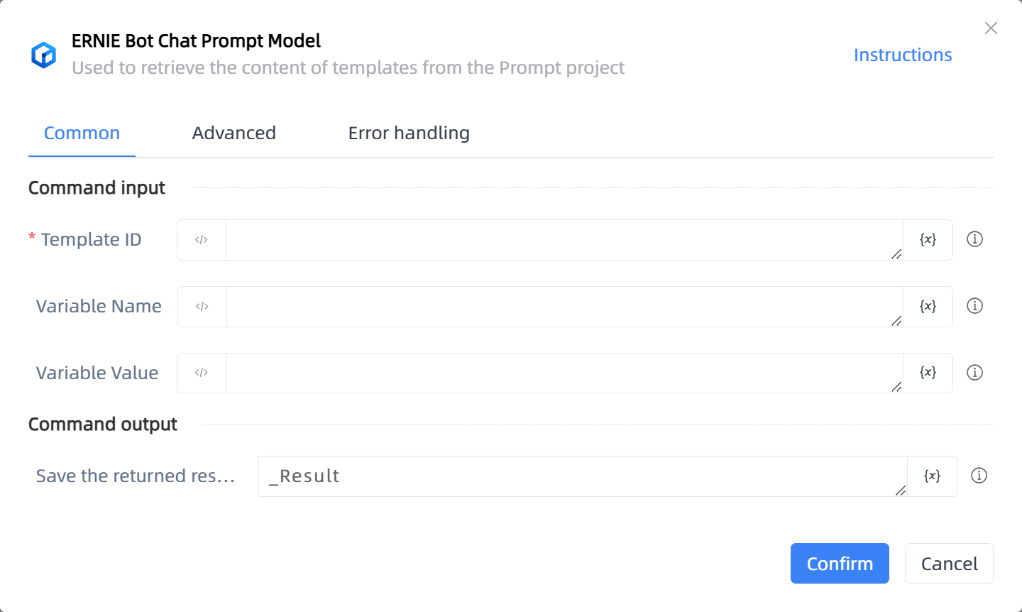 ERNIE Bot Chat Prompt Model