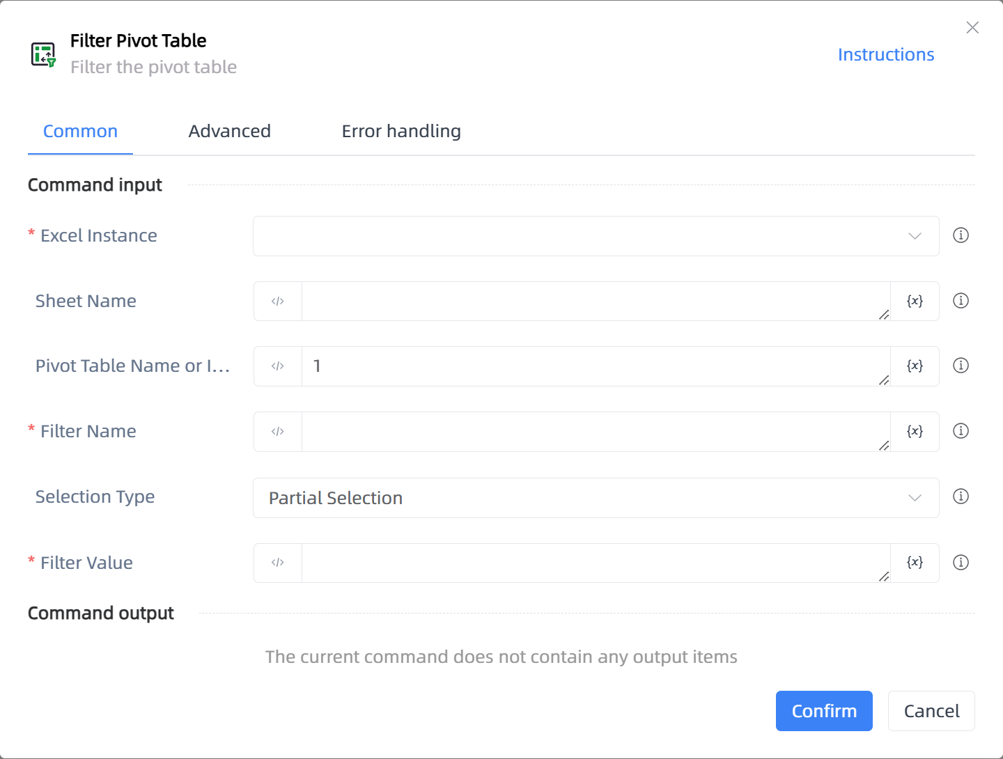 Filter Pivot Table