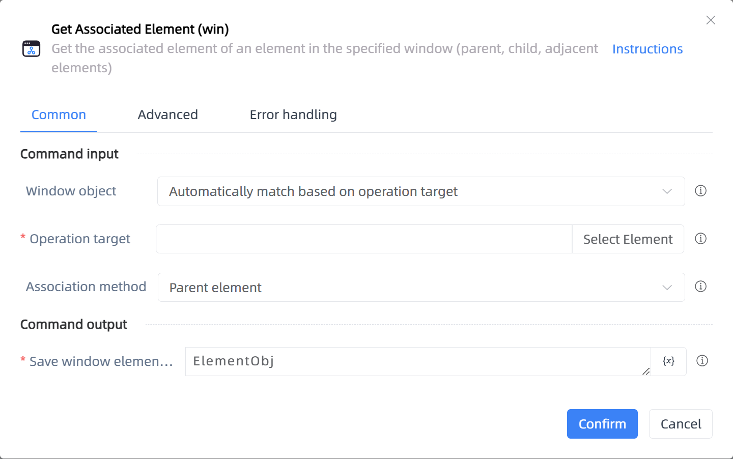 Get Associated Element (win)