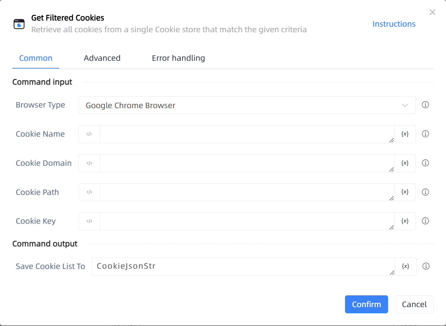 Get Filtered Cookies
