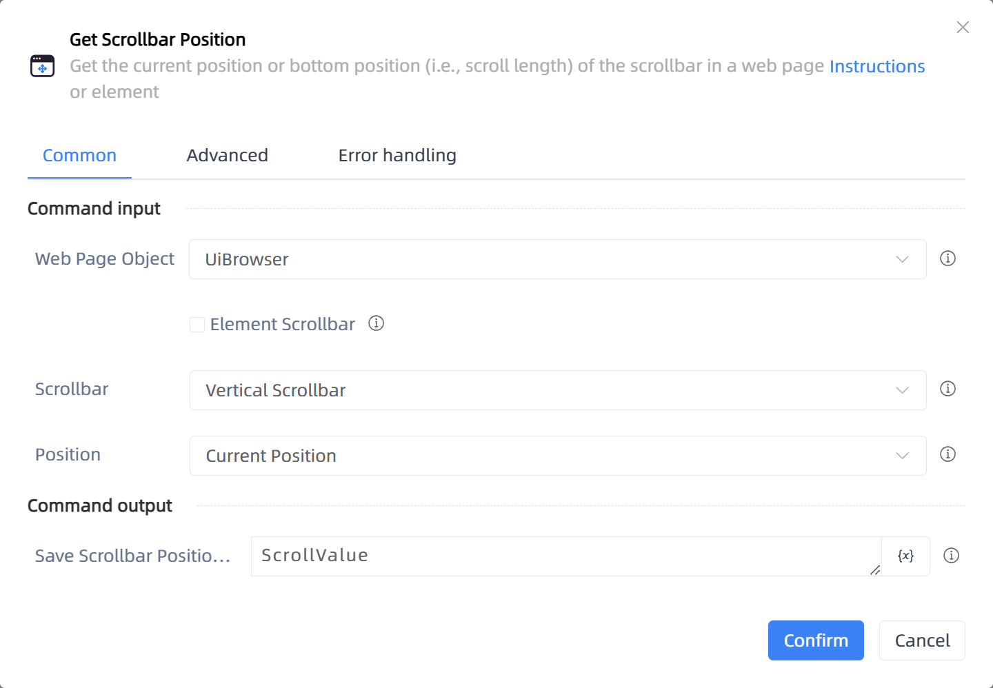 Get Scrollbar Position