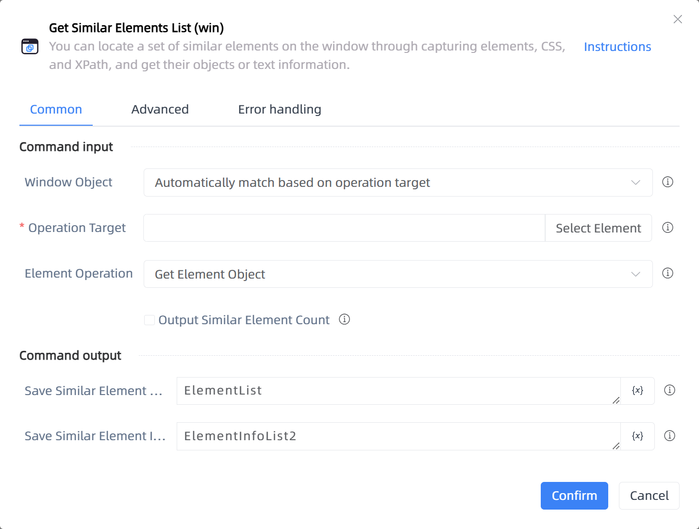 Get Similar Elements List (win)