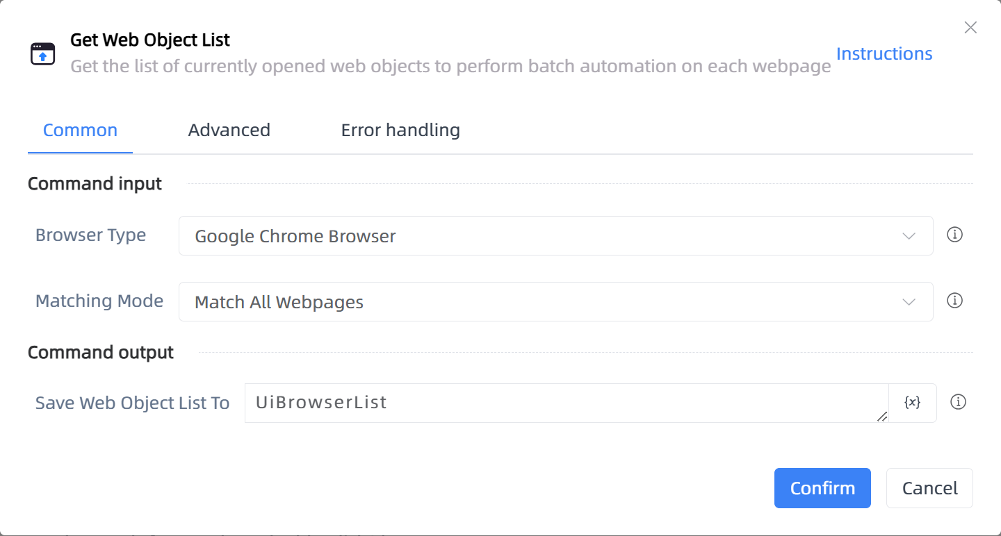 Get Web Object List