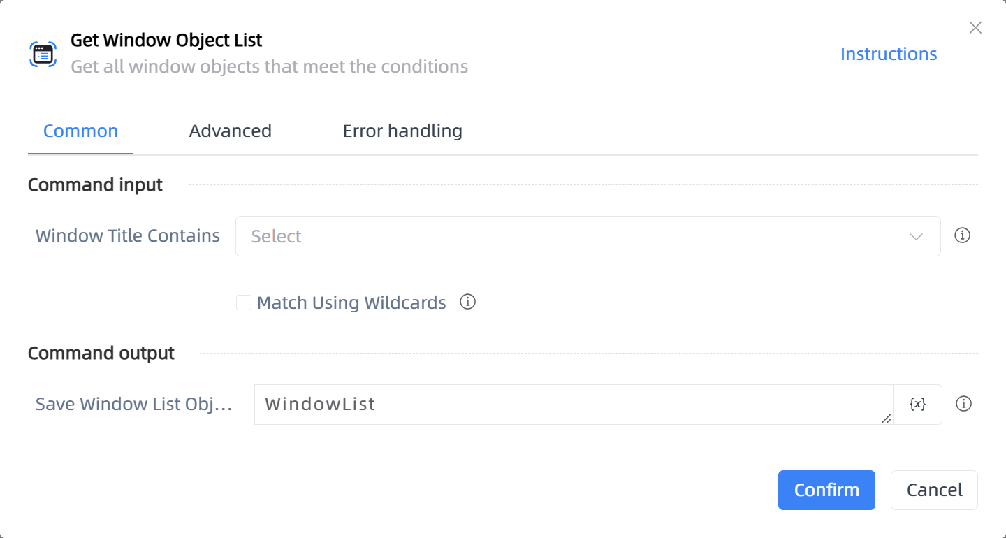 Get Window Object List