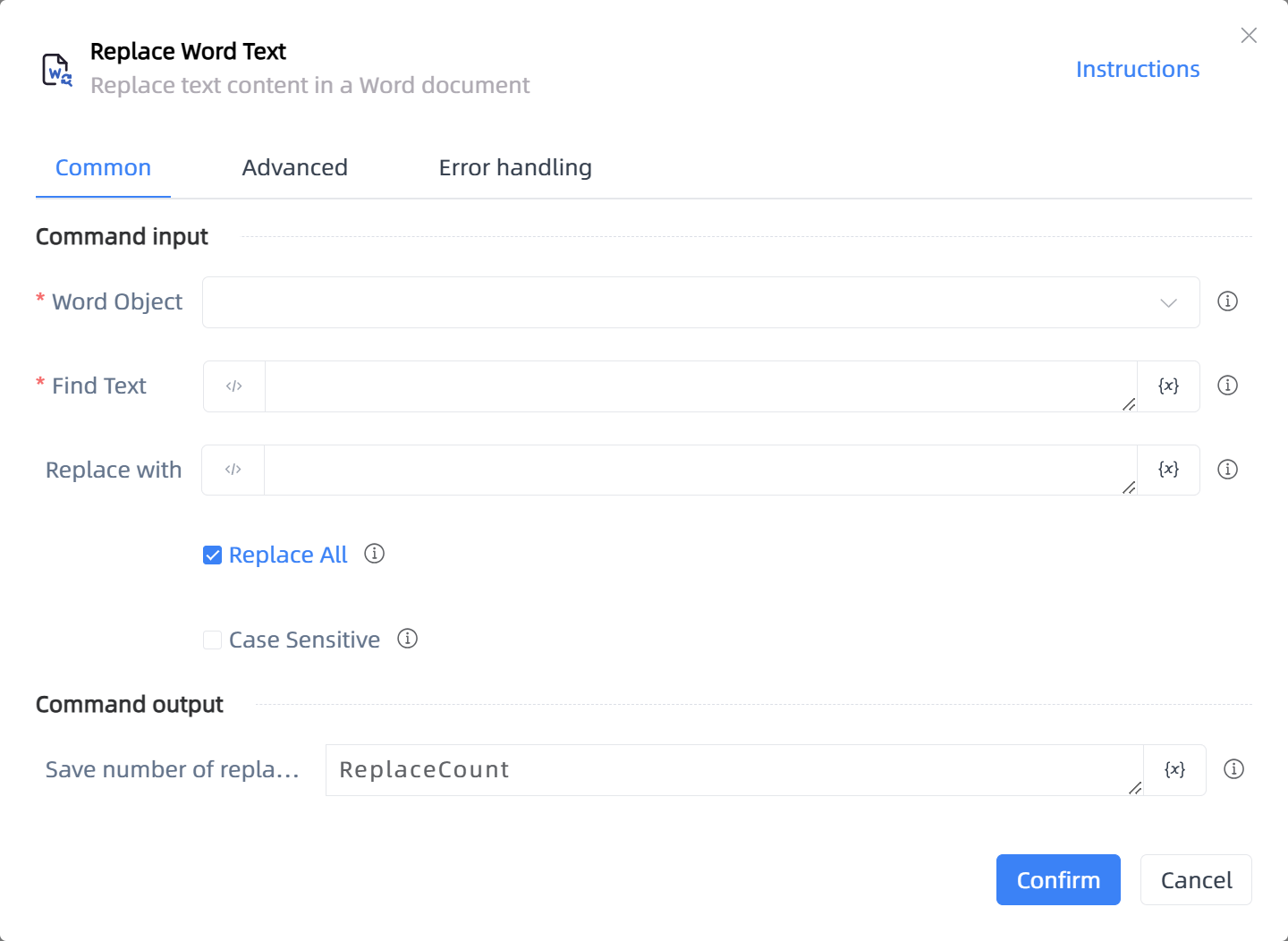 Replace Word Text