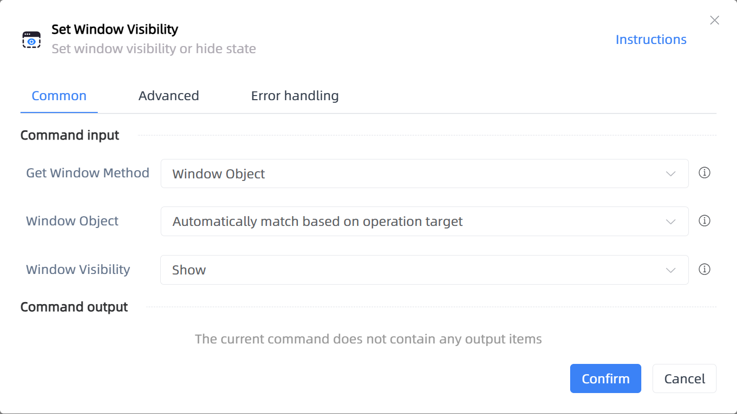 Set Window Visibility
