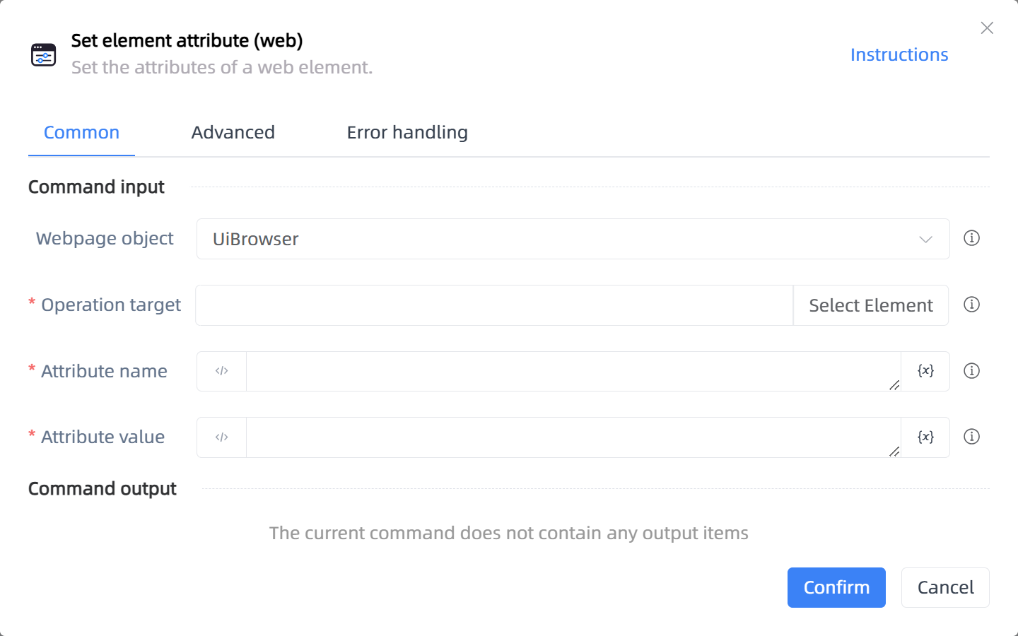 Set element attribute (web)