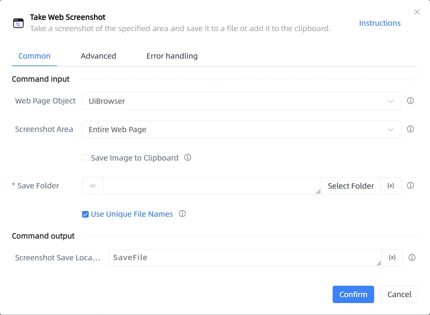 Take Web Screenshot