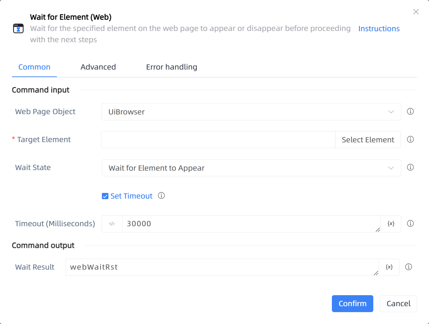 Wait for Element (Web)